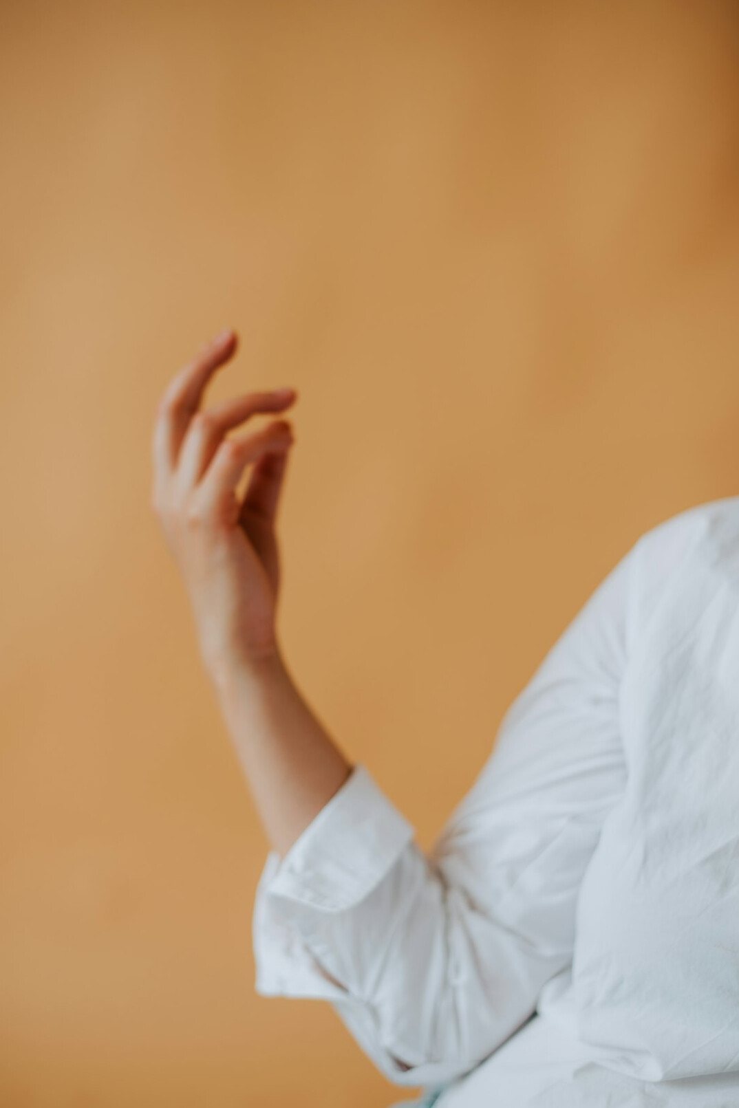 person practicing body language